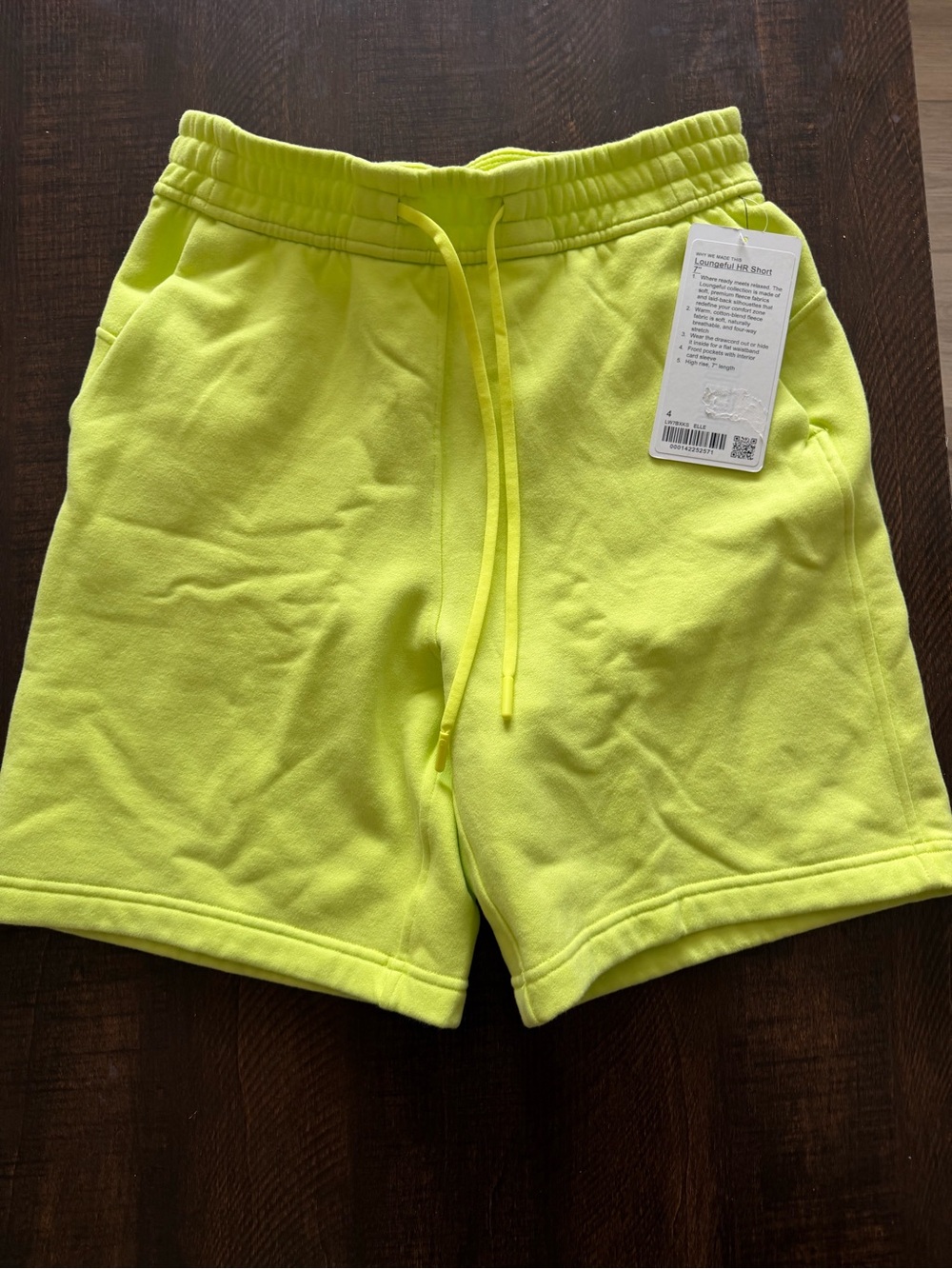 lululemon athletica Men's Neon Yellow Athletic Drawstring Shorts